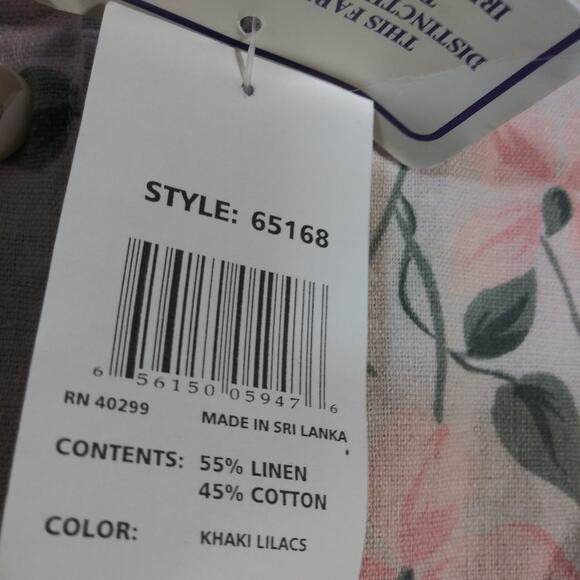 Erika & Co Vintage Neutral Floral Linen Jacket Shacket Cottage Size M - Picture 6 of 10